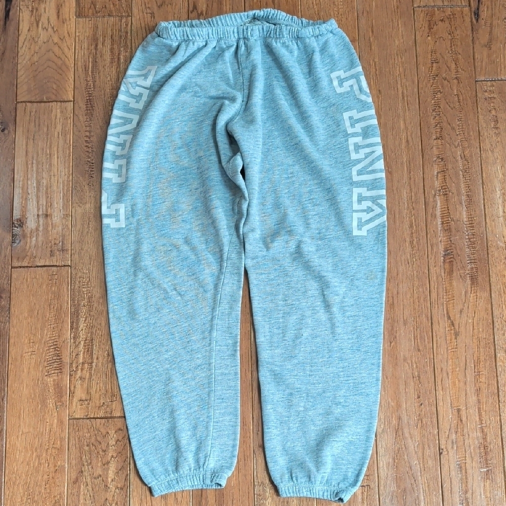 PINK Victoria's Secret Heather Gray Joggers with Side Logo